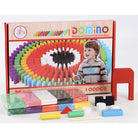 Kids Wooden Domino |  Colored Rainbow Dominoes Building Blocks Kits Educational Toys Interactive Games - Boo & Bub