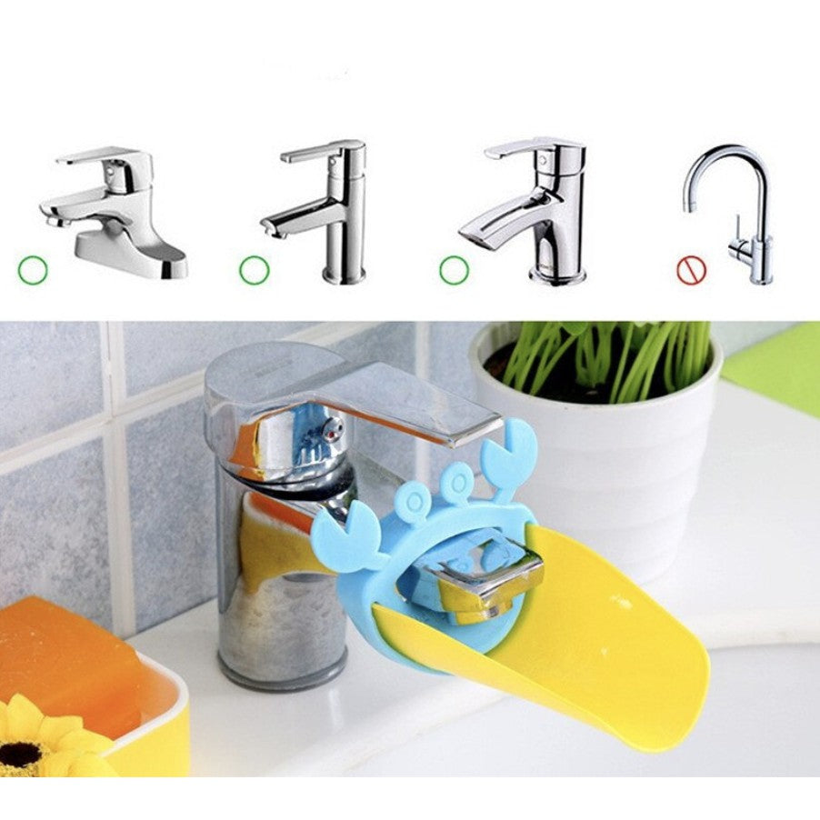 Bathroom Water Faucet Extender | Tap Extension Baby Bath Tap Crab ShapeWash HandFun Washroom Supplies Kid Children - Boo & Bub
