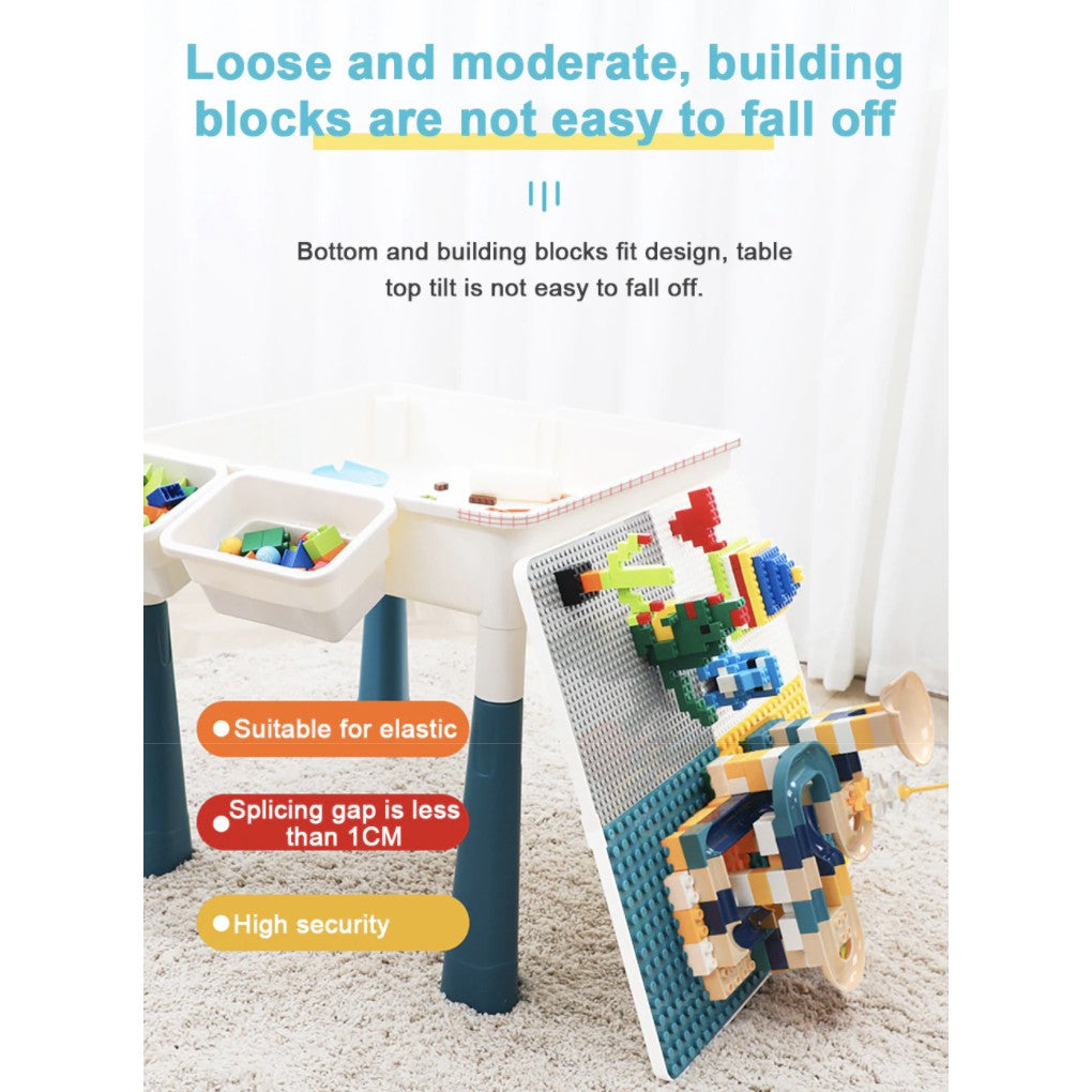 Multi-Function Children Building Blocks Table | Learning Playing Study ...
