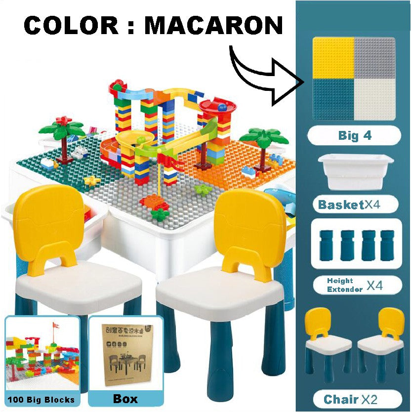 Multi-Function Children Building Blocks Table | Learning Playing Study Drawing Compatible Duplo Kids Desk - Boo & Bub