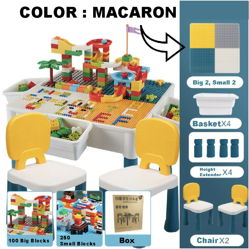 Multi-Function Children Building Blocks Table | Learning Playing Study Drawing Compatible Duplo Kids Desk - Boo & Bub