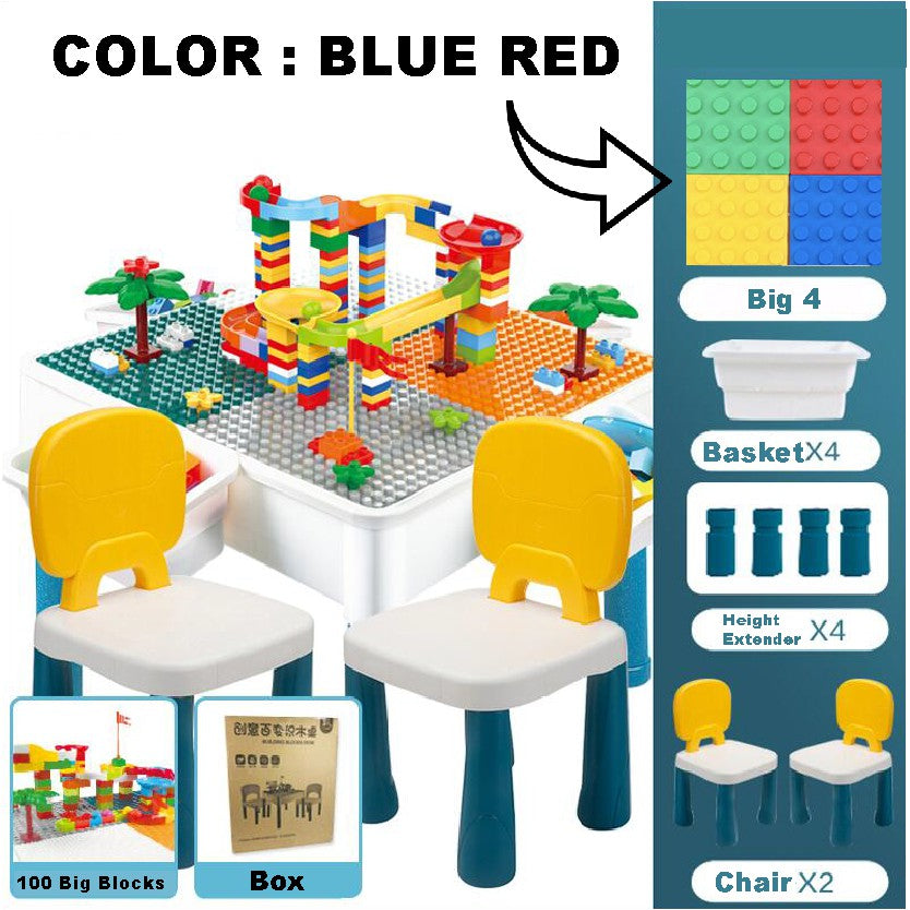 Multi-Function Children Building Blocks Table | Learning Playing Study Drawing Compatible Duplo Kids Desk - Boo & Bub