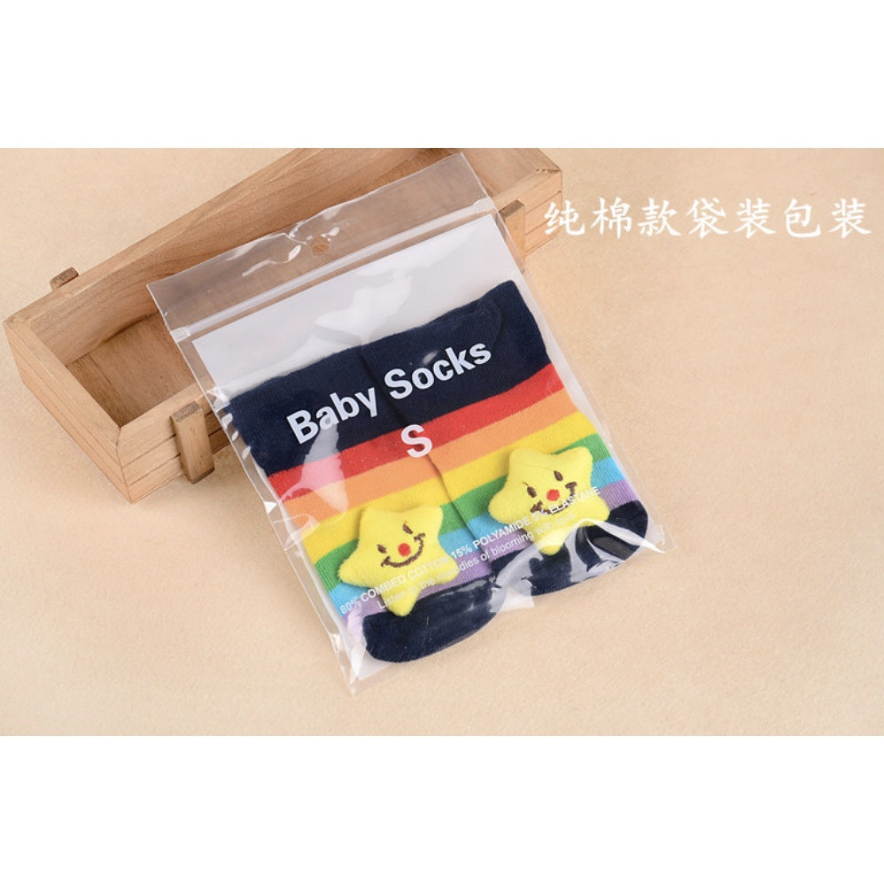 Newborn Baby Anti Slip Cotton Socks | Cartoon 3D Doll With Non-Slip Bottom sock - Boo & Bub