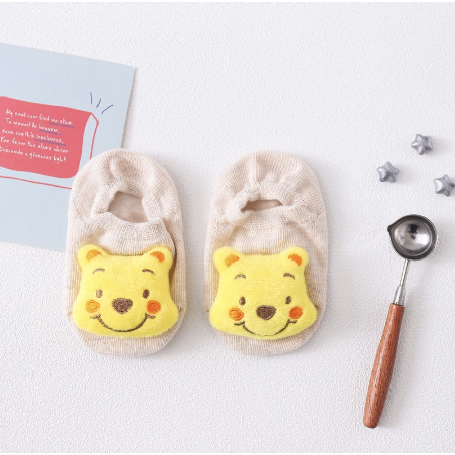 Newborn Baby 3D Cotton Cartoon Socks | Anti slip sock for toddlers Kids accessories - Boo & Bub