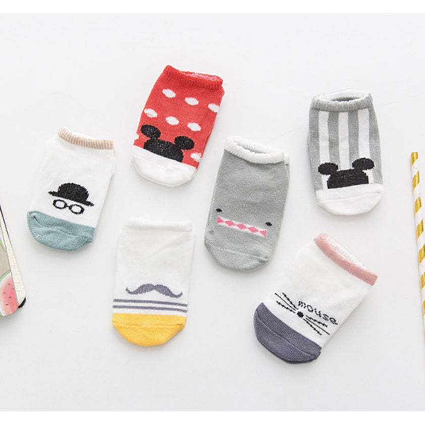 Cute Cartoon Cotton Socks for Baby and Toddler | Anti Slide Slip Baby sock | Muslimah - Boo & Bub