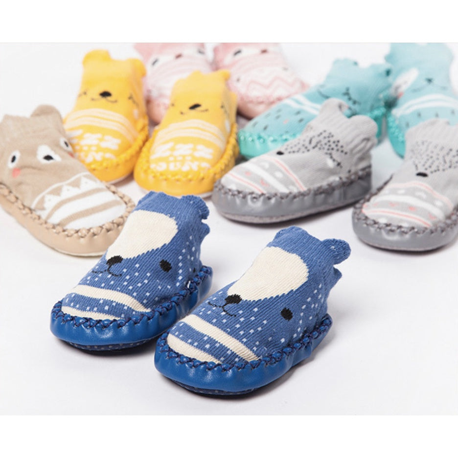 Baby Toddler Kid Anti Slip Shoe Socks | Cartoon animal Sock soft Bottom needs - Boo & Bub