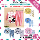 Kids Pyjamas Set | Cartoon Cute Children Sleepwear | Cotton Soft Baby Nightwear Clothes Pajamas | Baju Tidur Budak - Boo & Bub