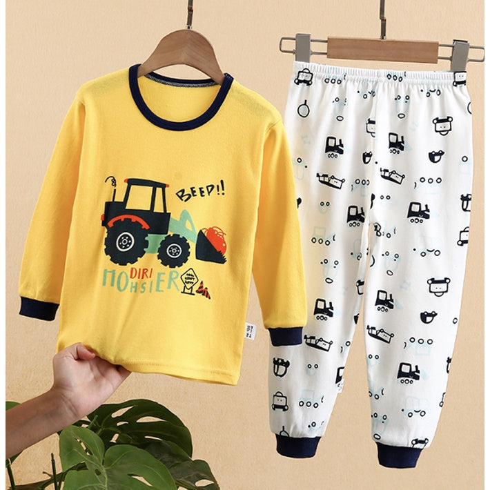 Kids Pyjamas Set | Cartoon Cute Children Sleepwear | Cotton Soft Baby Nightwear Clothes Pajamas | Baju Tidur Budak - Boo & Bub