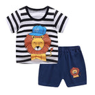 Kids Short Sleeve T-Shirt Shorts Set | Baju Budak Fashion | Boys Girls Children Clothing Summer Wear - Boo & Bub