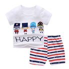 Kids Short Sleeve T-Shirt Shorts Set | Baju Budak Fashion | Boys Girls Children Clothing Summer Wear - Boo & Bub