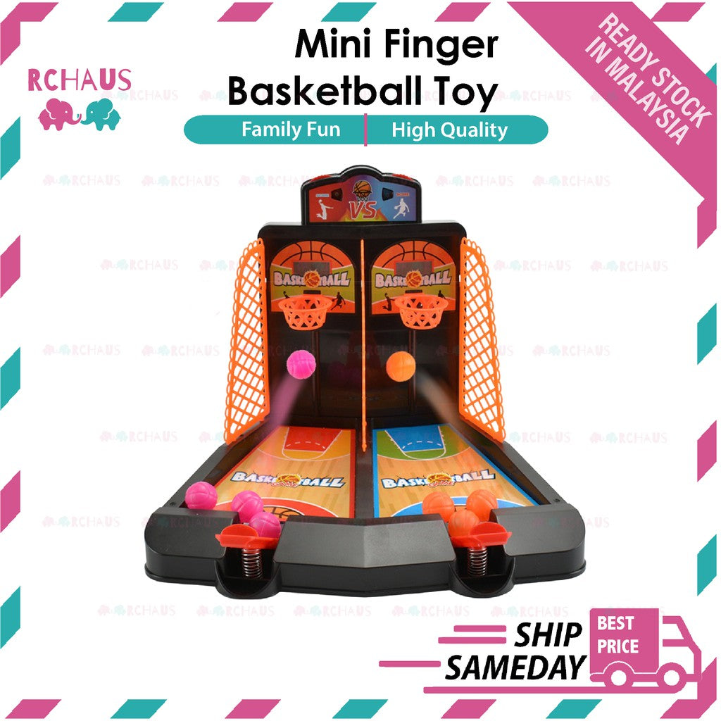 Mini Basketball Bounce Finger Toy | Basket Sport Shooting Interactive Table Battle Funny Puzzle Board Party Games - Boo & Bub