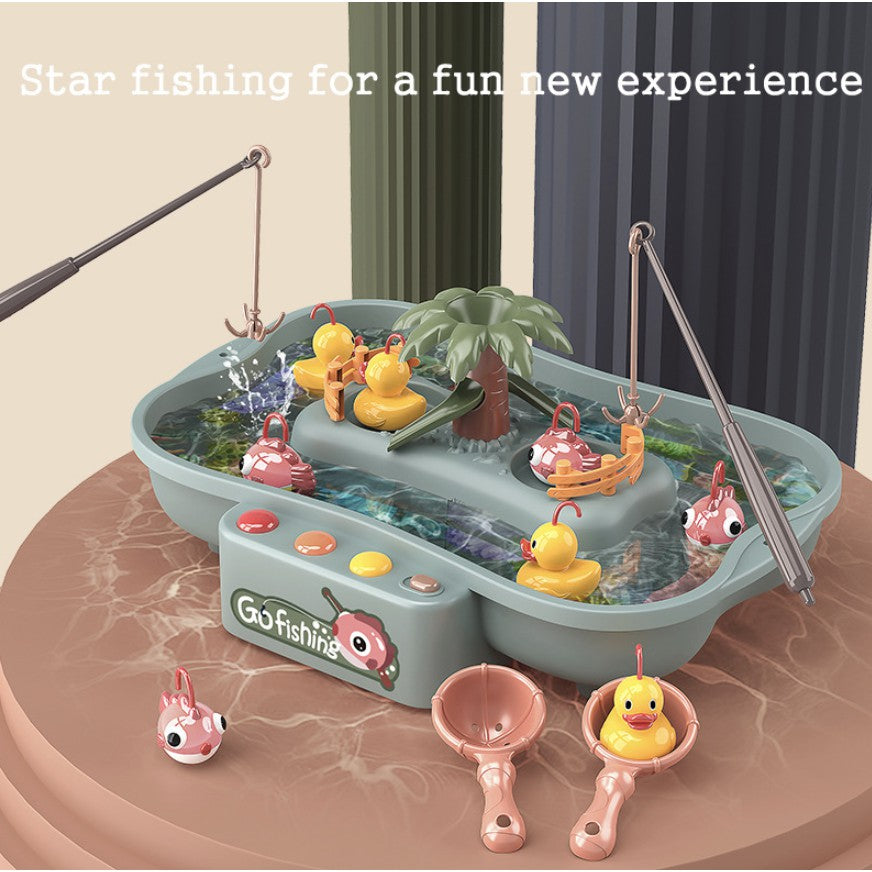 Kids Electric Fishing Toys Platform with Music Light | Baby Toys Child Game Play Fish Outdoor Toys Fishing Games - Boo & Bub