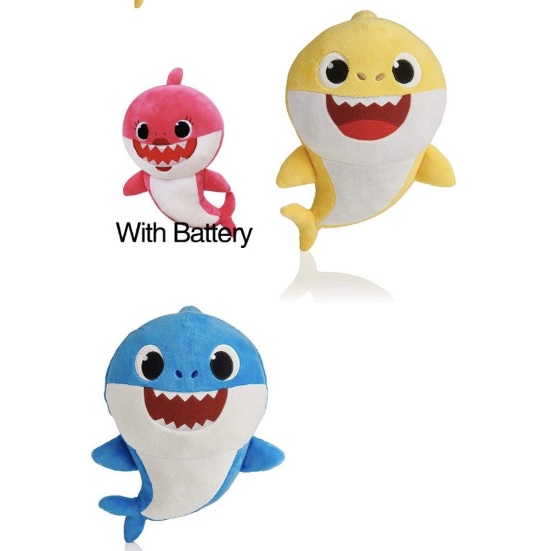 32CM Baby Shark Singing Plush Toy | Flash Sharks Babe Feel Soft Music Sound Doll Stuffed Plush Baby Toys - Boo & Bub
