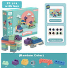 Baby 3D Soft Plastic Big Size Building Blocks | DIY Compatible Rubber Brick Early Educational Teethers Bricks - Boo & Bub