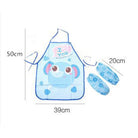 Kid Cartoon Waterproof Apron & Arm Sleeve | Outdoor dirty Art Play Food Kitchen Baking Painting Activities - Boo & Bub