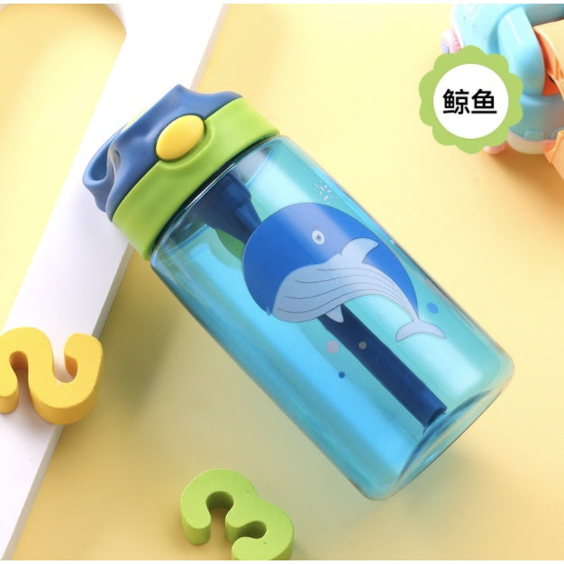 Kids Water Bottle BPA FREE 480ml with Drinking Straw Water Tumbler |  Leakproof Water Bottles Outdoor School - Boo & Bub