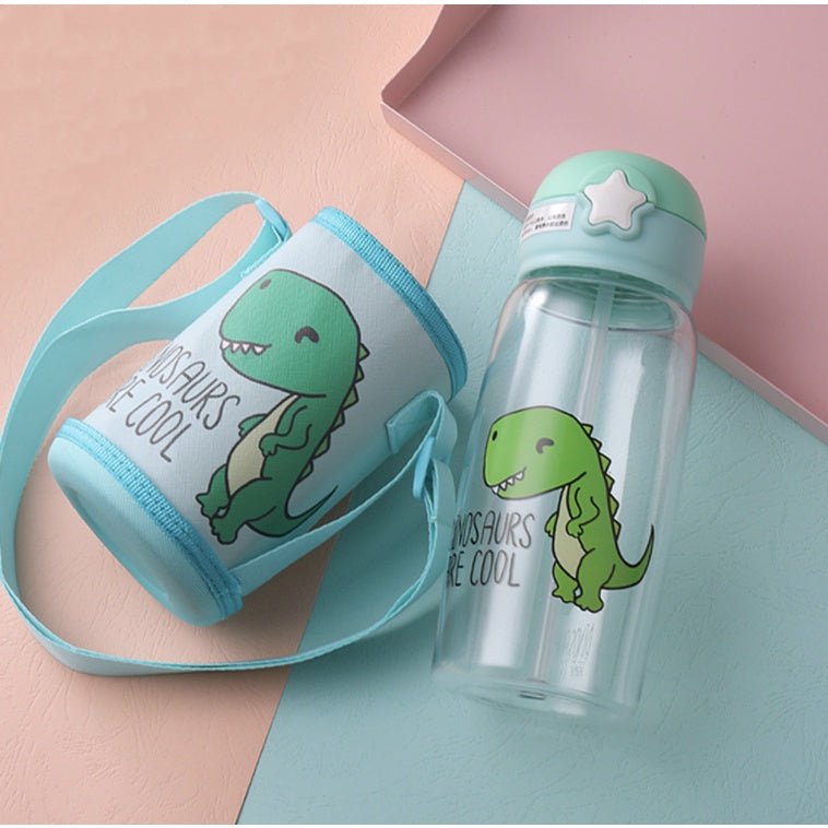 Kids Water Bottle BPA FREE 480ml with Drinking Straw Water Tumbler |  Leakproof Water Bottles Outdoor School - Boo & Bub