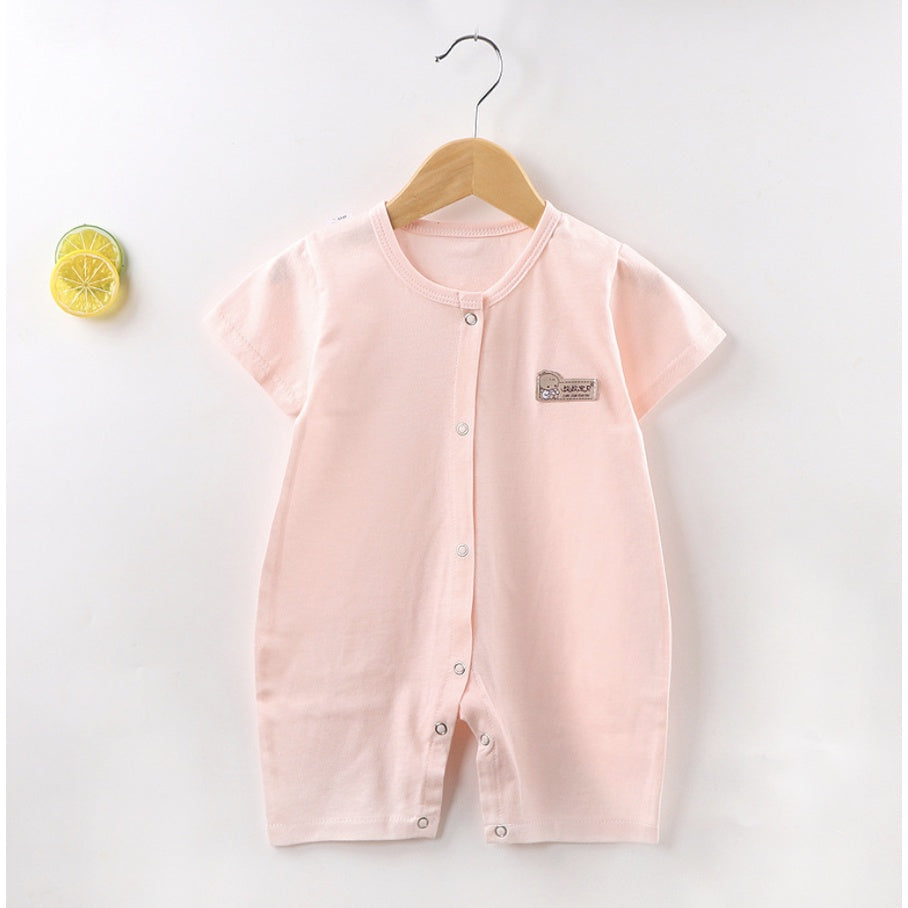 Baby Plain Rompers | Newborn Infant Boy Girl Clothing Short Sleeve romper Clothes | Baju Bayi - Boo & Bub