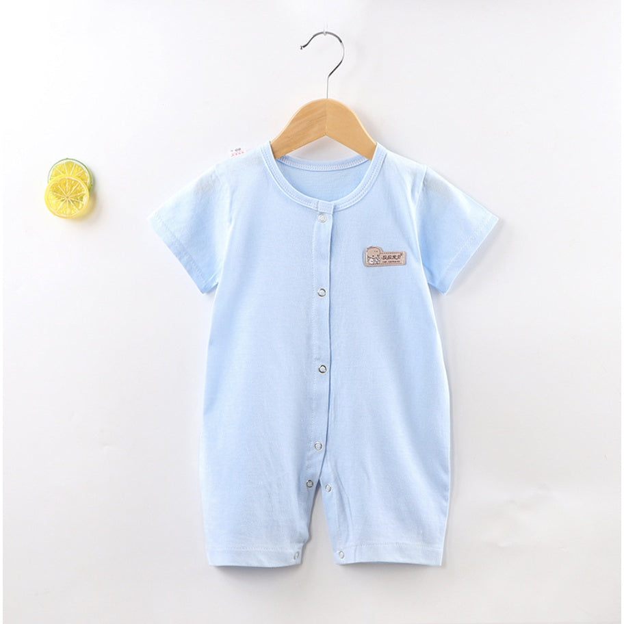 Baby Plain Rompers | Newborn Infant Boy Girl Clothing Short Sleeve romper Clothes | Baju Bayi - Boo & Bub