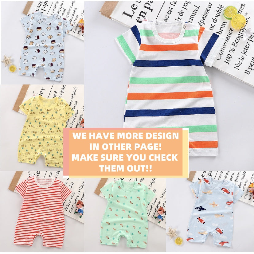 Baby Rompers | Newborn Infant Boy Girl Clothing Short Sleeve Clothes | Baju Bayi - Boo & Bub