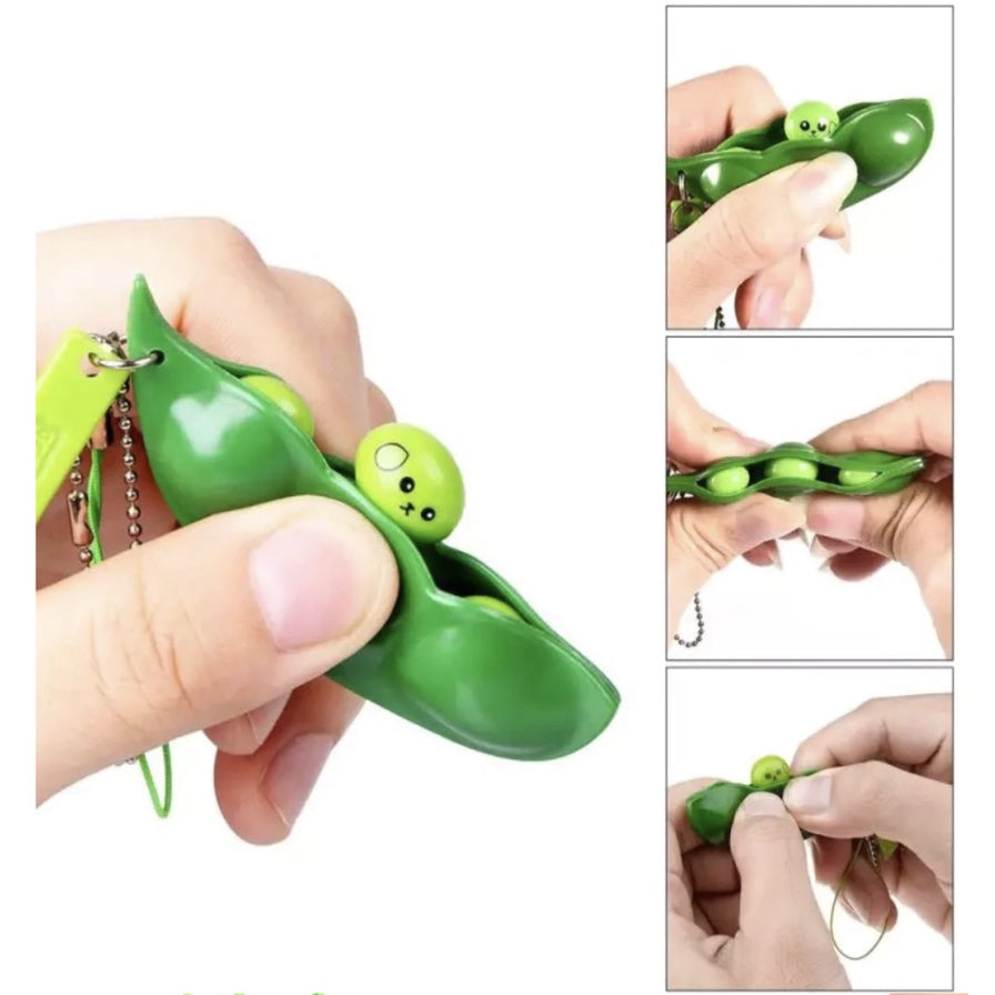 Squeeze Beans Toy | Mini Cute Squishy Edamame Toy Anti stress Ball Rising Abreact Soft Stress Funny Gift Toy - Boo & Bub