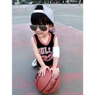 2PCS Kids Sleeveless Basketball Vest Set | Tracksuits T Shirt+Shorts Lakers Bull Sport Jersey - Boo & Bub