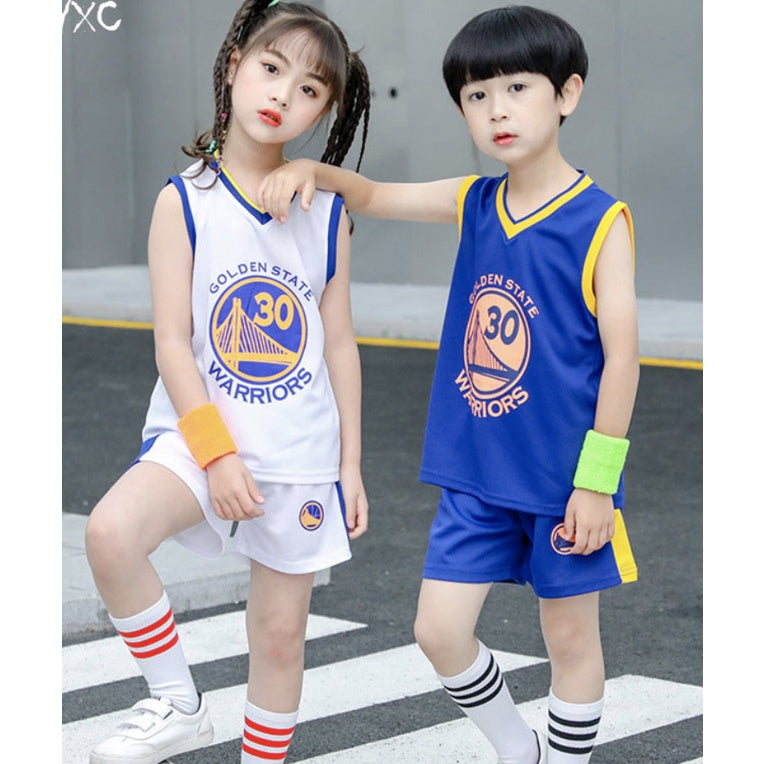 2PCS Kids Sleeveless Basketball Vest Set | Tracksuits T Shirt+Shorts Lakers Bull Sport Jersey - Boo & Bub