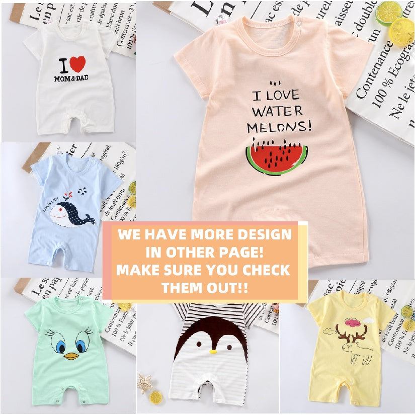 Baby Romper | Newborn Infant Boy Girl bodysuit rompers Clothing Short Sleeve Clothes | Baju Bayi - Boo & Bub