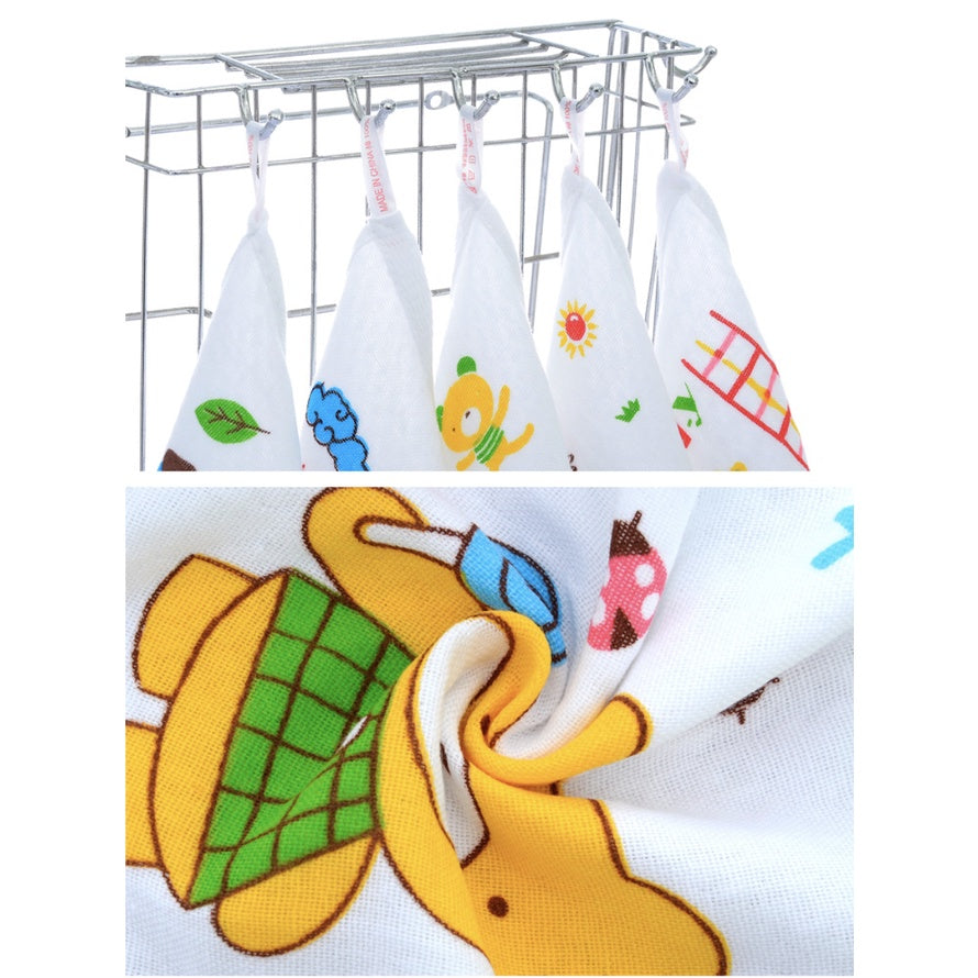 Baby Cotton Soft Cartoon Handkerchief | Newborn Toddler Soft Bath Gauze Feeding Kids Wash 手帕 - Boo & Bub