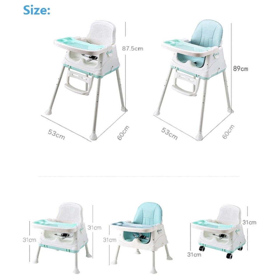 Baby Dining High Chair | Adjustable height Multifunctional Portable Eating Safety Toddler Chair - Boo & Bub