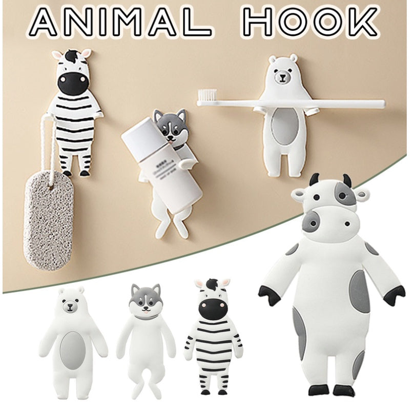 Cute Animal Hanger | Wall Door Keychain Decoration Frame Cartoon Hook Kitchen Bathroom Hooks Home Decor Key Holder - Boo & Bub