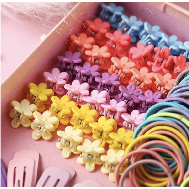 Kids Colorful Hair Accessories | Hair Tie Girls Rubber Band Kids Ponytail Headband Hair Children - Boo & Bub