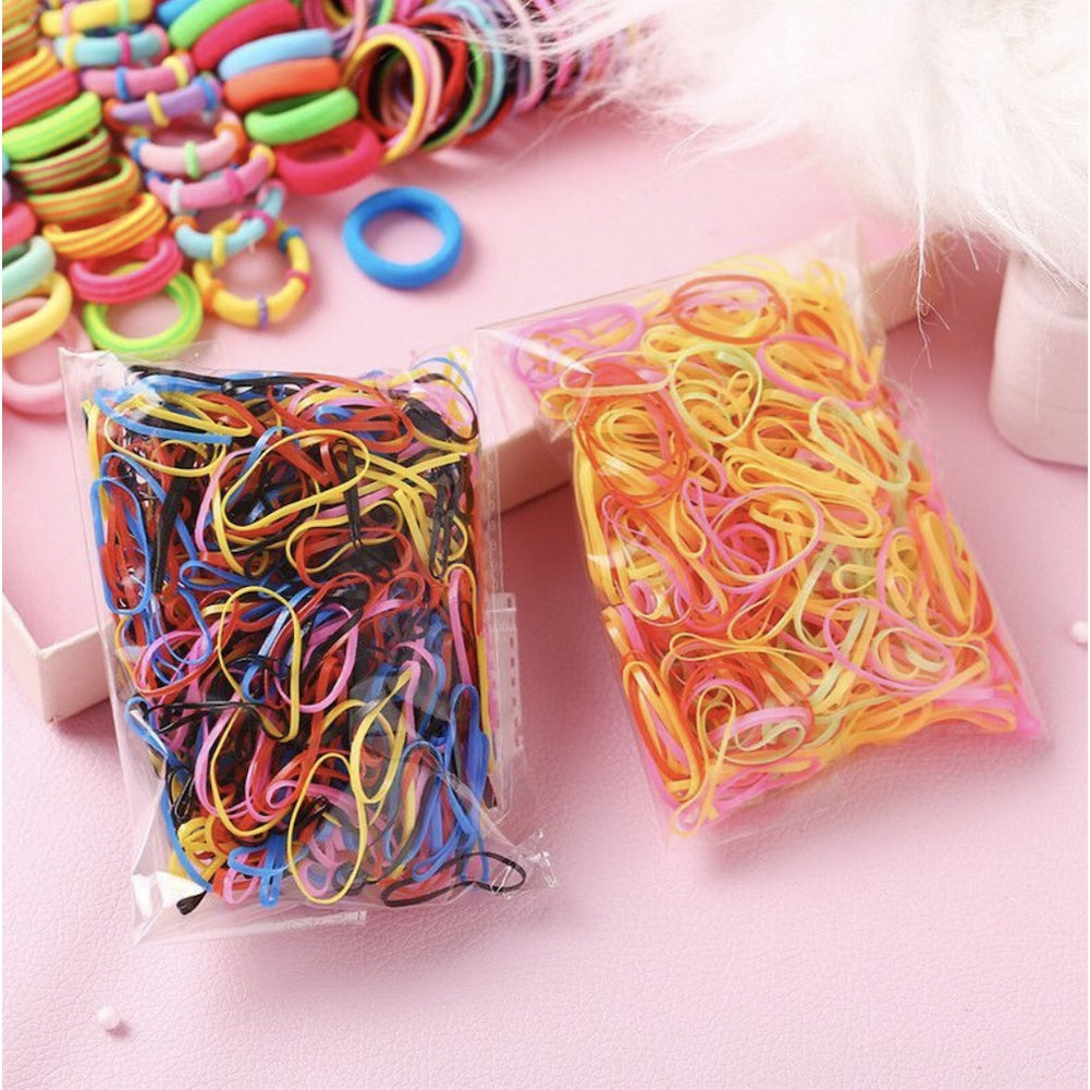 Kids Colorful Hair Accessories | Hair Tie Girls Rubber Band Kids Ponytail Headband Hair Children - Boo & Bub