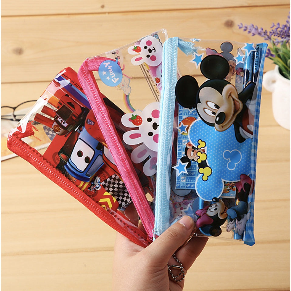 7PCS Kids Cartoon Pencil Case | Gift Set in tote Goodies Bag | Birthday Christmas Gift 学生文具套礼物 Alat Tulisan - Boo & Bub