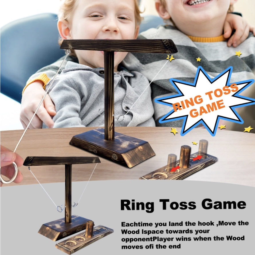 Toy Wooden Ring Toss Game | Hook Board games Montessori toy games kids toys for children - Boo & Bub