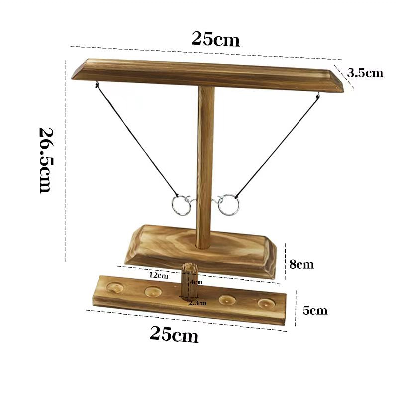 Toy Wooden Ring Toss Game | Hook Board games Montessori toy games kids toys for children - Boo & Bub