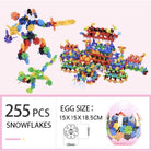 255pcs Snowflake Building Blocks Egg Container | Early Learning Montessori Dinosaur eggs puzzle kid children Gift - Boo & Bub