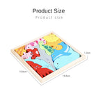 Wooden 3D Jigsaw Puzzle | Early Learning Montessori Educational Toys for Children Kids Toddler Baby Hand Grasp - Boo & Bub