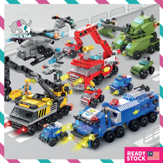 Mini 6 in 1 Building Vehicle Blocks - Boo & Bub