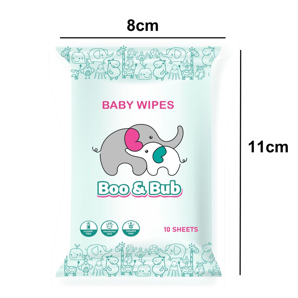 80 pcs Baby Hand Mouth Wipes / Wet Tissue | Alcohol-free, paraben-free, fragrance-free wipe / Tisu Basah Bayi - Boo & Bub